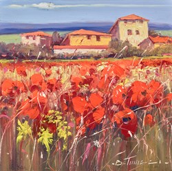 Prati Soleggiati by Bruno Tinucci - Original Painting on Stretched Canvas sized 12x12 inches. Available from Whitewall Galleries